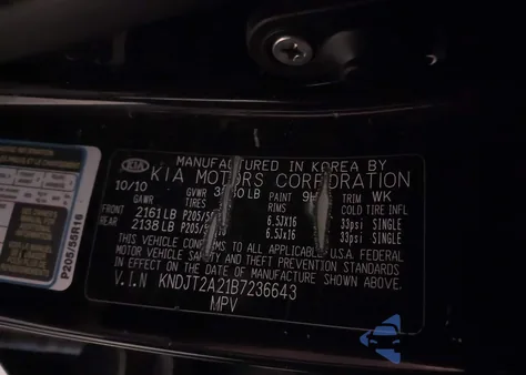 2011 Kia Soul + z USA, uszkodzony, nr VIN KNDJT2A21B7236643